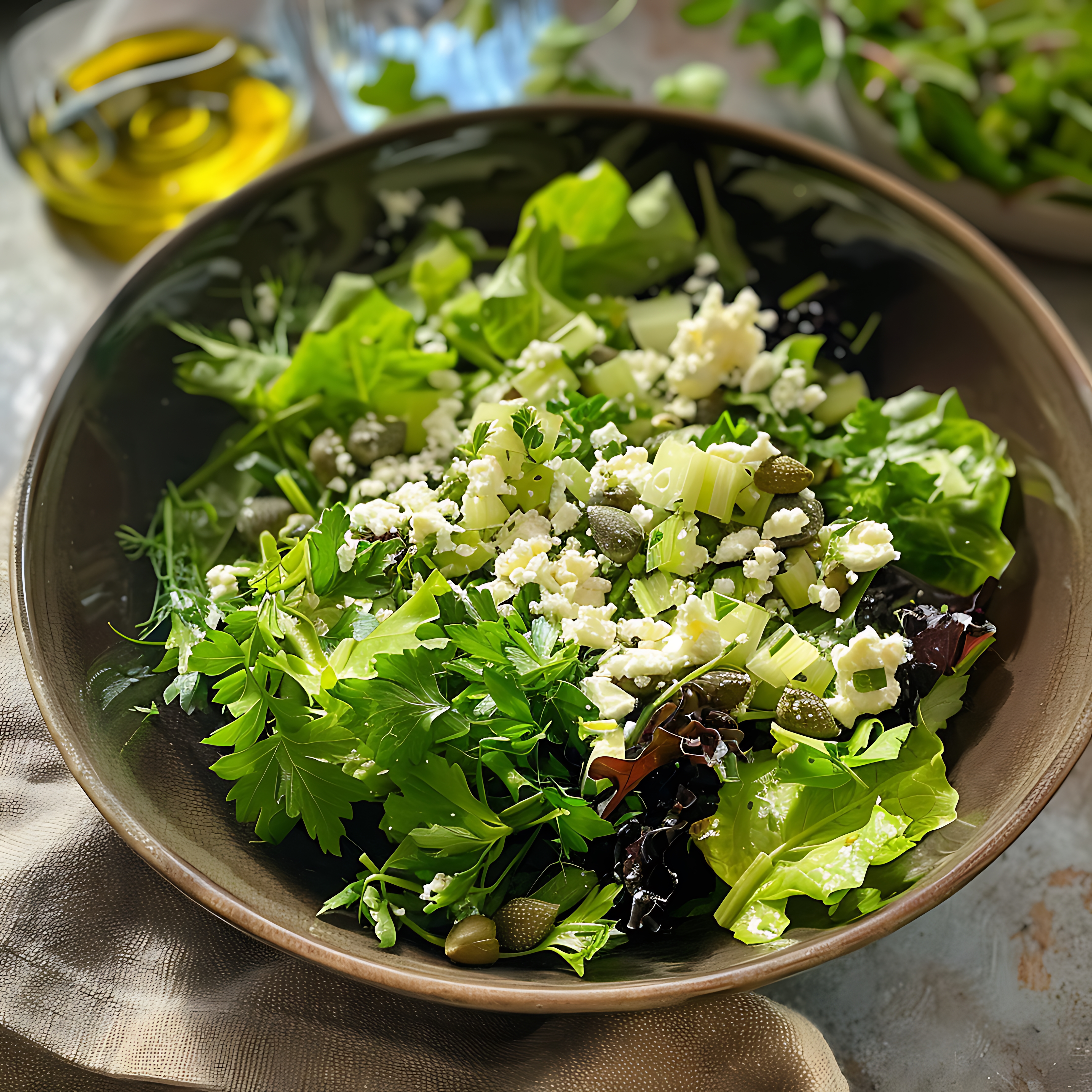 Κρητική σαλάτα με βότανα